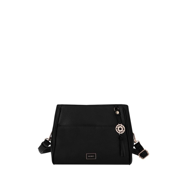 Cartera Bandolera Boston Mediana Negra ST6 Negro M