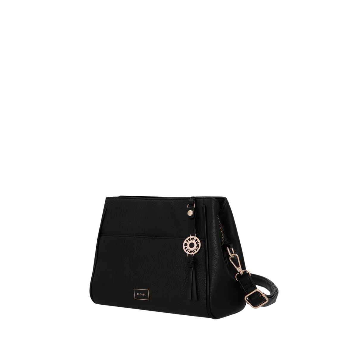 SECRET - Cartera Bandolera Secret Boston Mediana Negra ST6