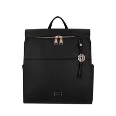 SECRET - Mochila Mujer Boston Grande PVC Negra ST6