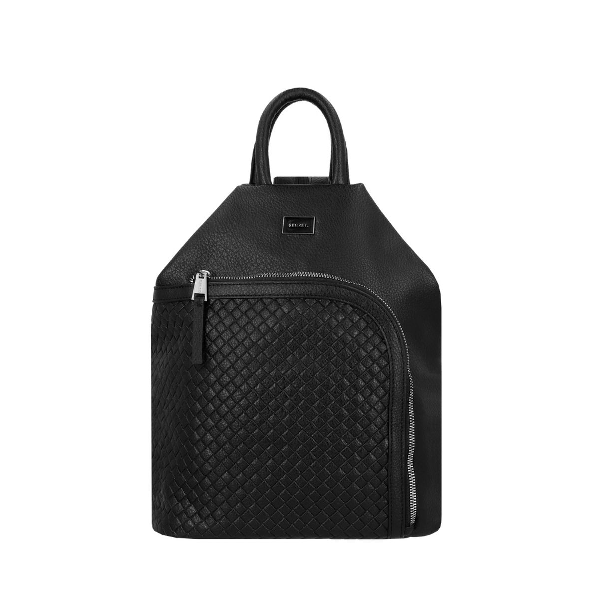 SECRET - Mochila Mujer Secret Oviedo Grande PVC Negra ST6