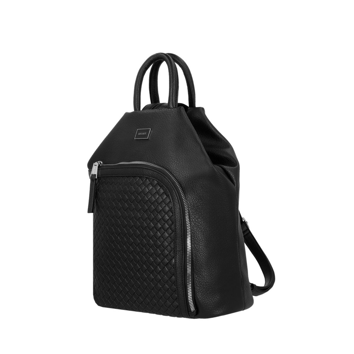 SECRET - Mochila Mujer Secret Oviedo Grande PVC Negra ST6