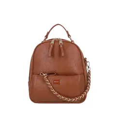 SECRET - Mochila Mujer Amberes Pequeña Cuero de PU Café ST6