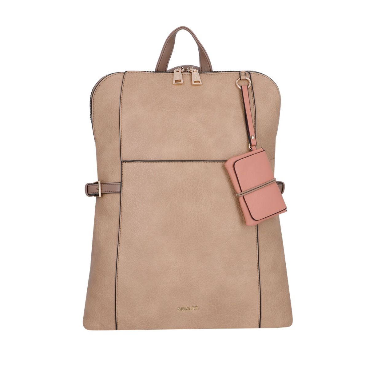 SECRET - Mochila Notebook 15" Secret Zamora Extra Grande PVC Beige ST6