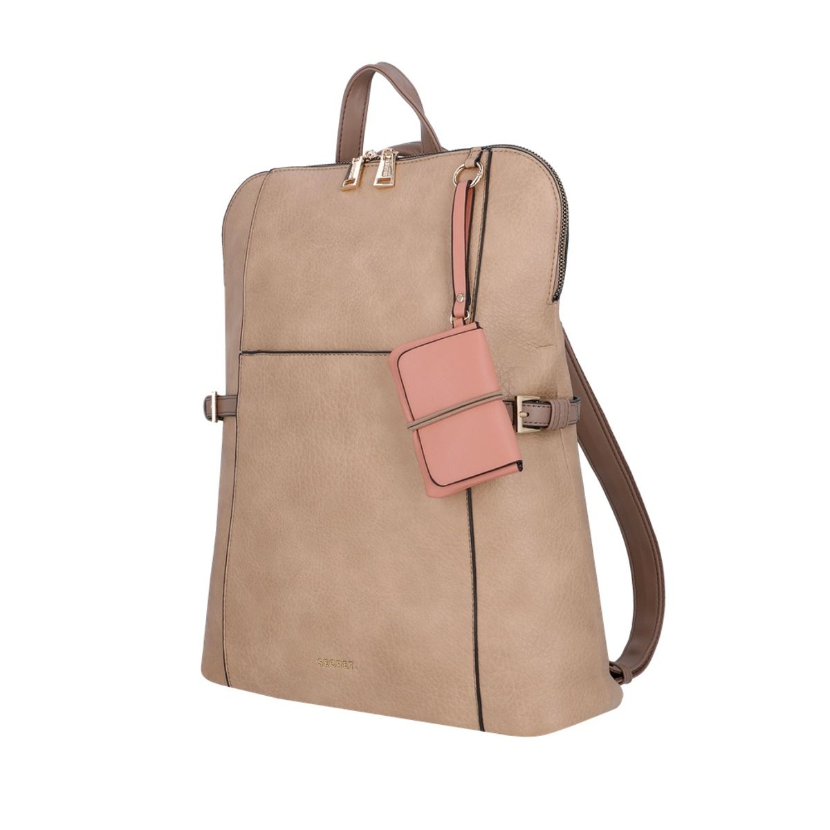SECRET - Mochila Notebook 15" Secret Zamora Extra Grande PVC Beige ST6