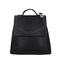SECRET - Mochila Mujer Noruega Mediana PVC Negra ST6