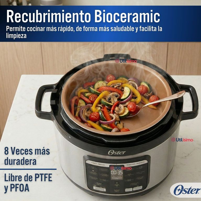 OSTER Multi-olla rápida ovalada de 5.7L con 15 funciones CKSTPCECOV57 900W