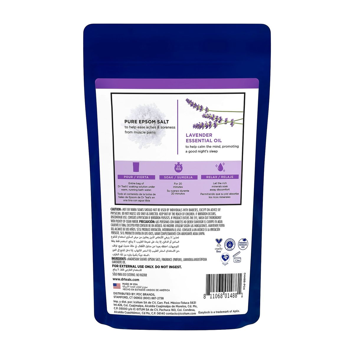 DR TEAL'S - Sal De Epson Lavanda 450 G