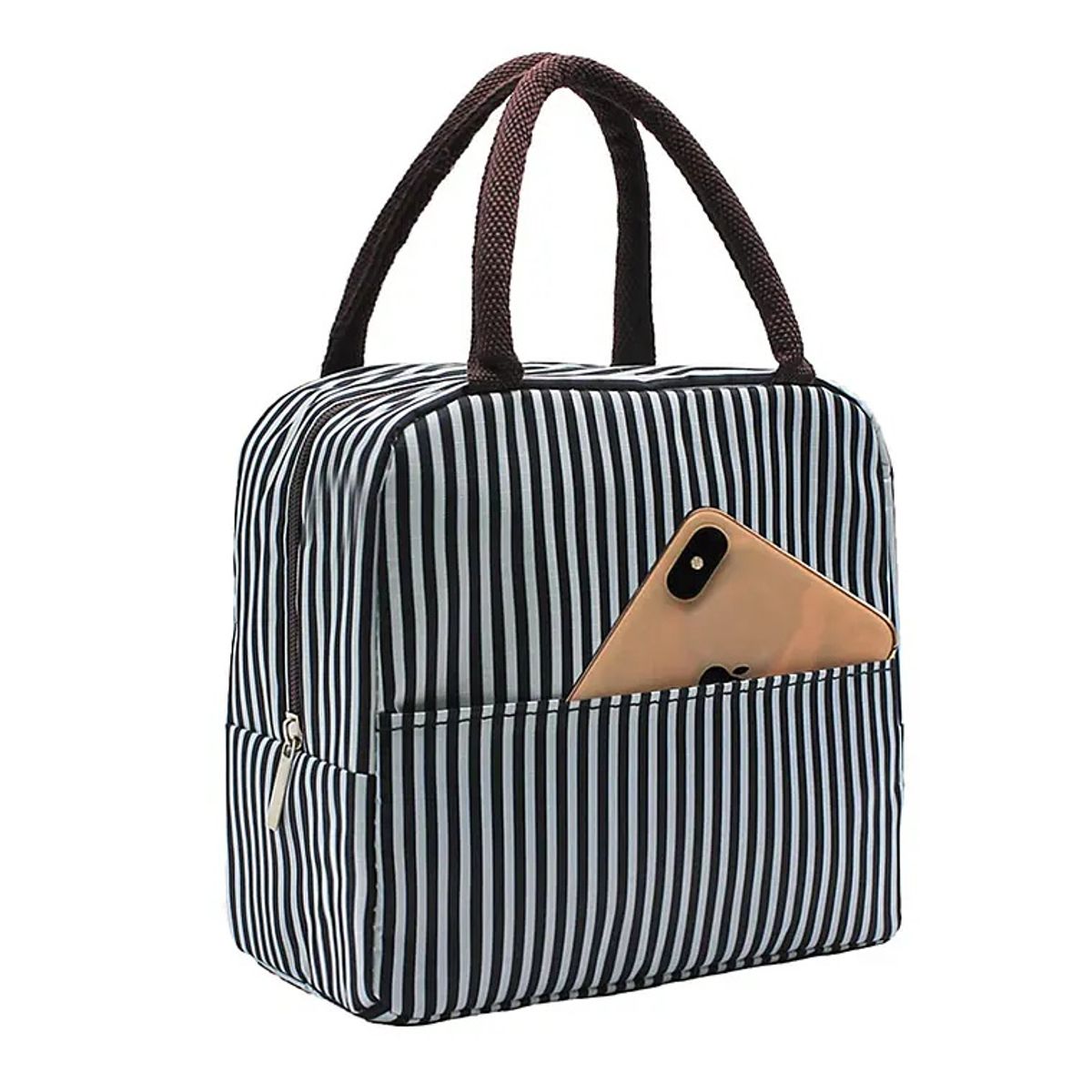 GENERICO - Lonchera Bolsa Térmica Colación Almuerzo Portátil Diseño de Rayas
