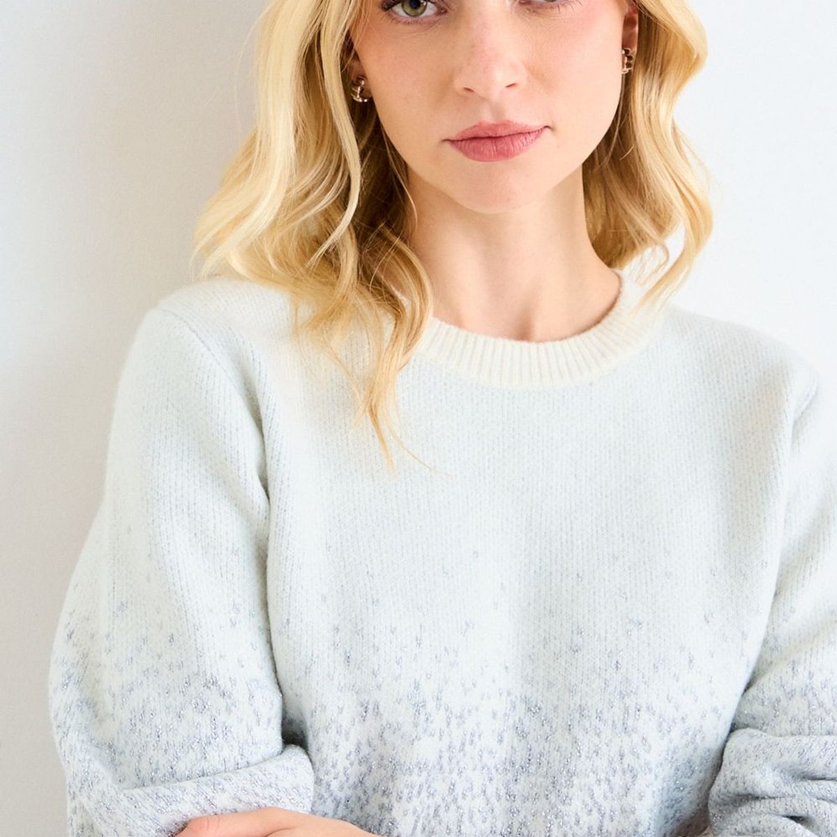 ASH - Sweater Degrade Lurex Mujer Crudo Ash