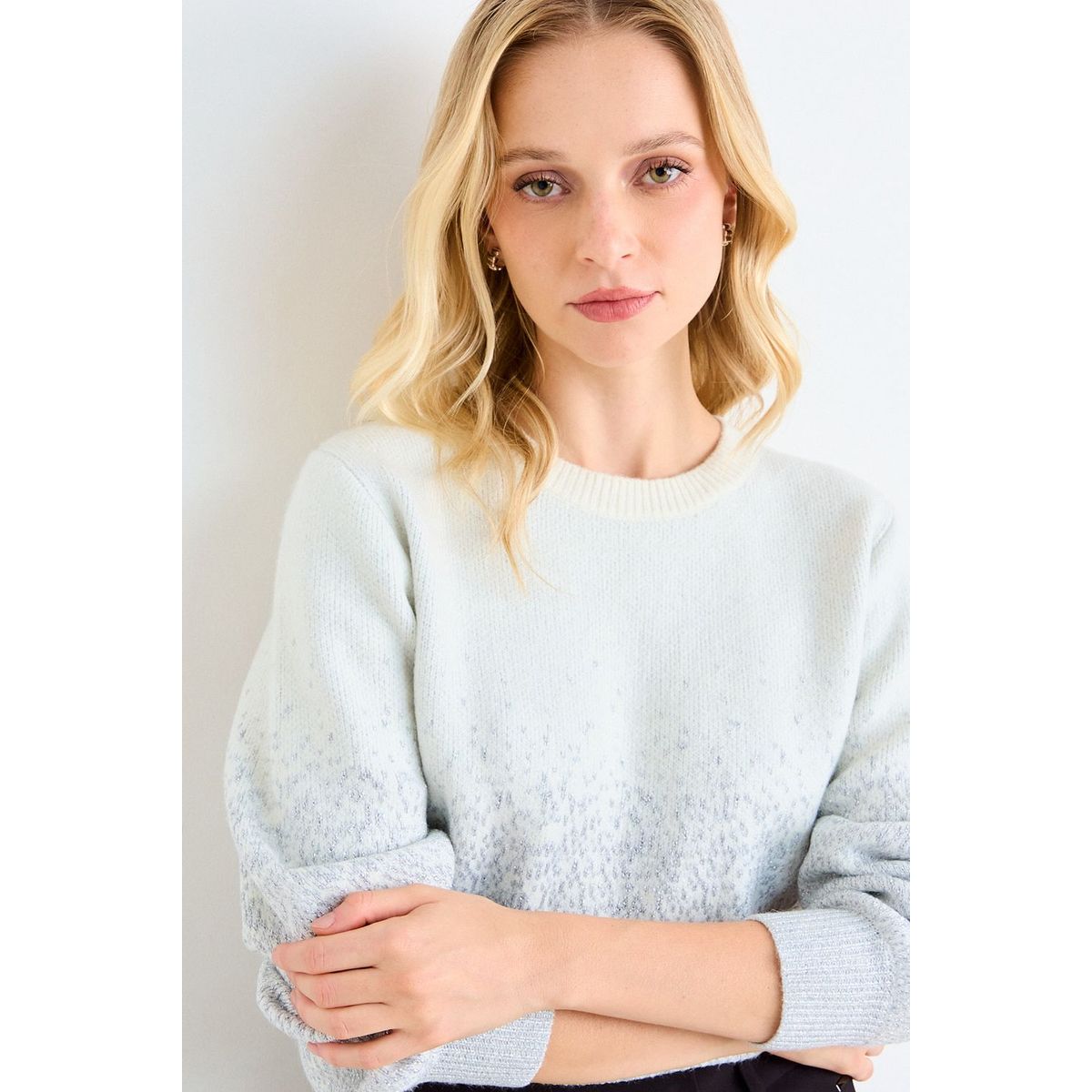 ASH - Sweater Degrade Lurex Mujer Crudo Ash