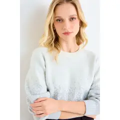 ASH - Sweater Degrade Lurex Mujer Crudo
