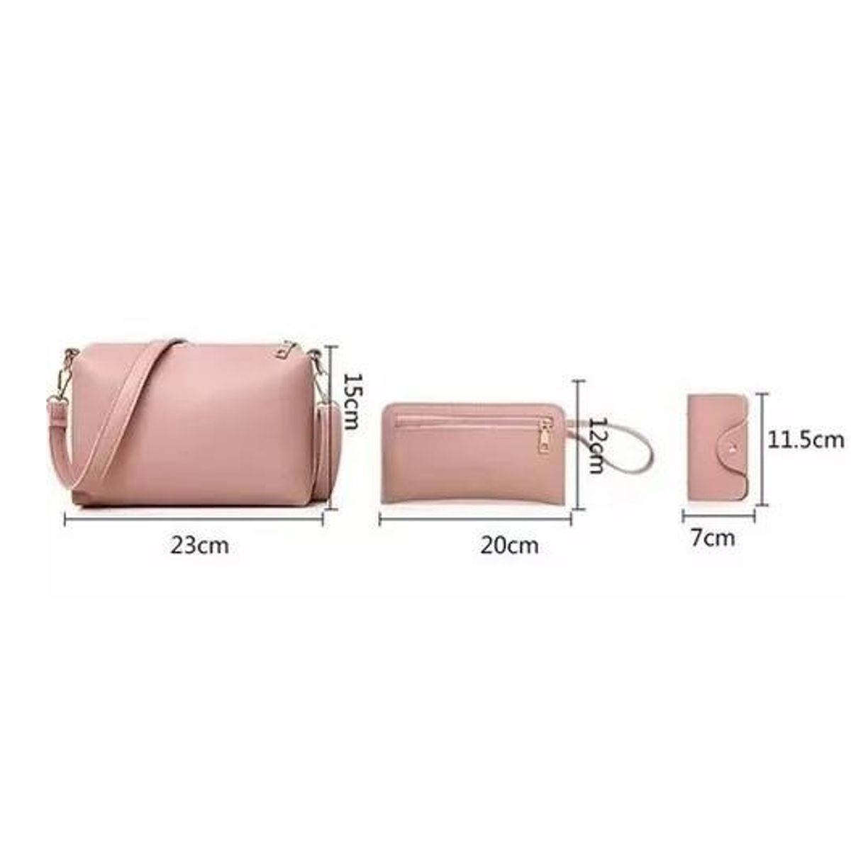 GENERICO - Set 3 unds Mini cartera, Estuche, Porta documento...