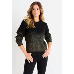 ASH - Sweater Degrade Lurex Mujer Negro