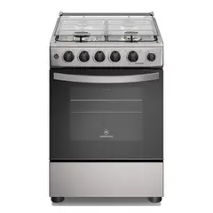 MADEMSA - Cocina a Gas 4 platos Horno Vapor y Temporizador FM4TSC Silver