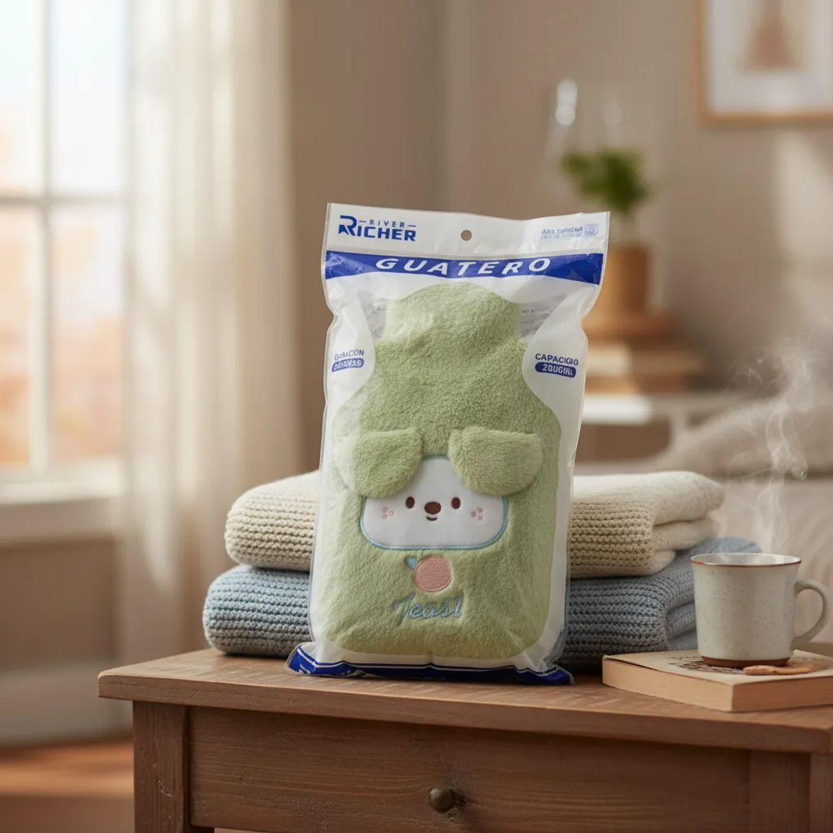 GENERICO - Guatero Con Funda Peluche Diseño Oso 2000ml