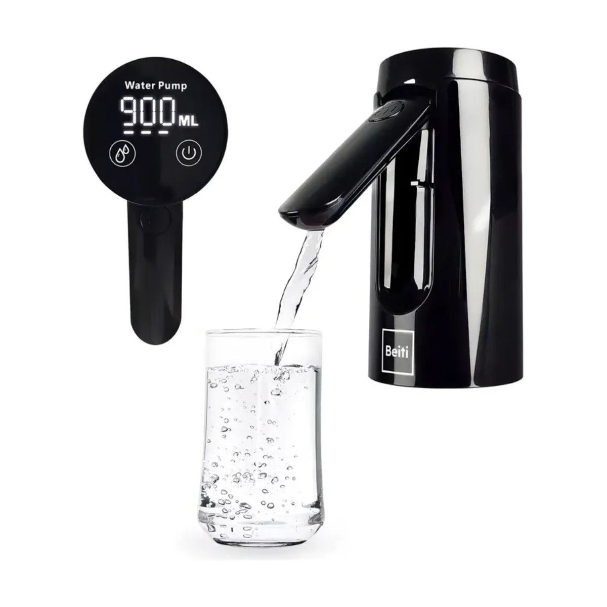 GENERICO - Dispensador de Agua Beiti 1369BT Negro Para Bidón USB-C Batería 2000mAh BELUG