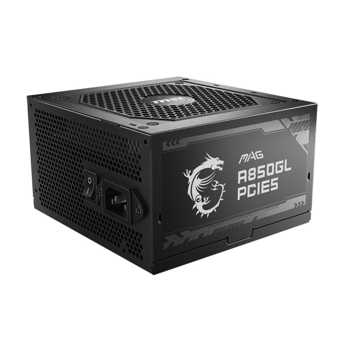 MSI - Fuente de Poder MSI MAG A850GLS PCIE5 850W 80 Plus Gold