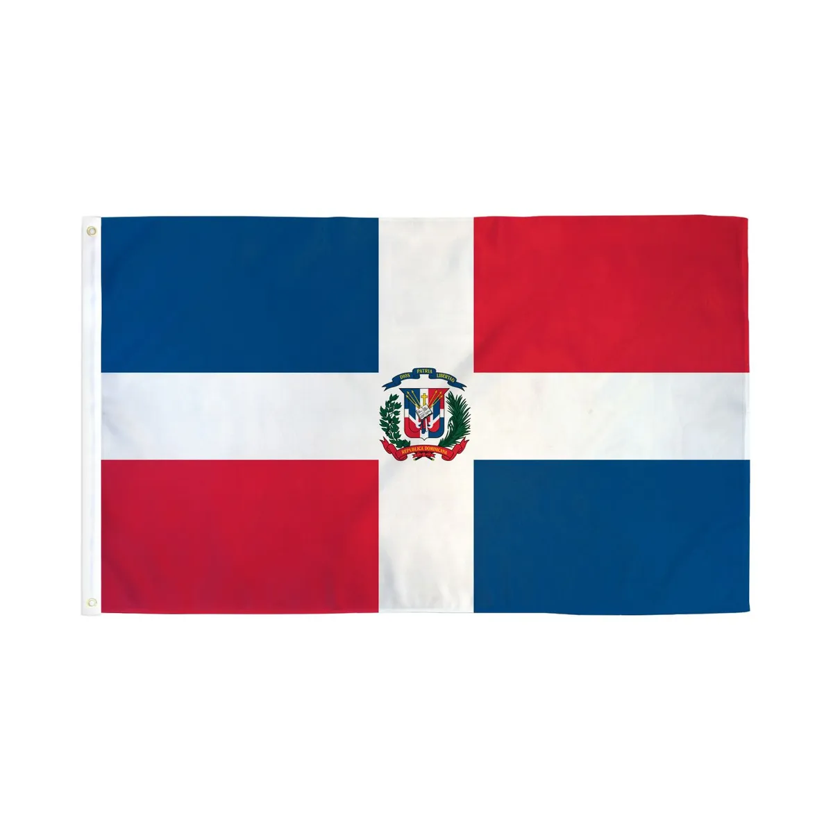 GENERICO - Bandera de República Dominicana de 150cm x 90cm de Poliéster