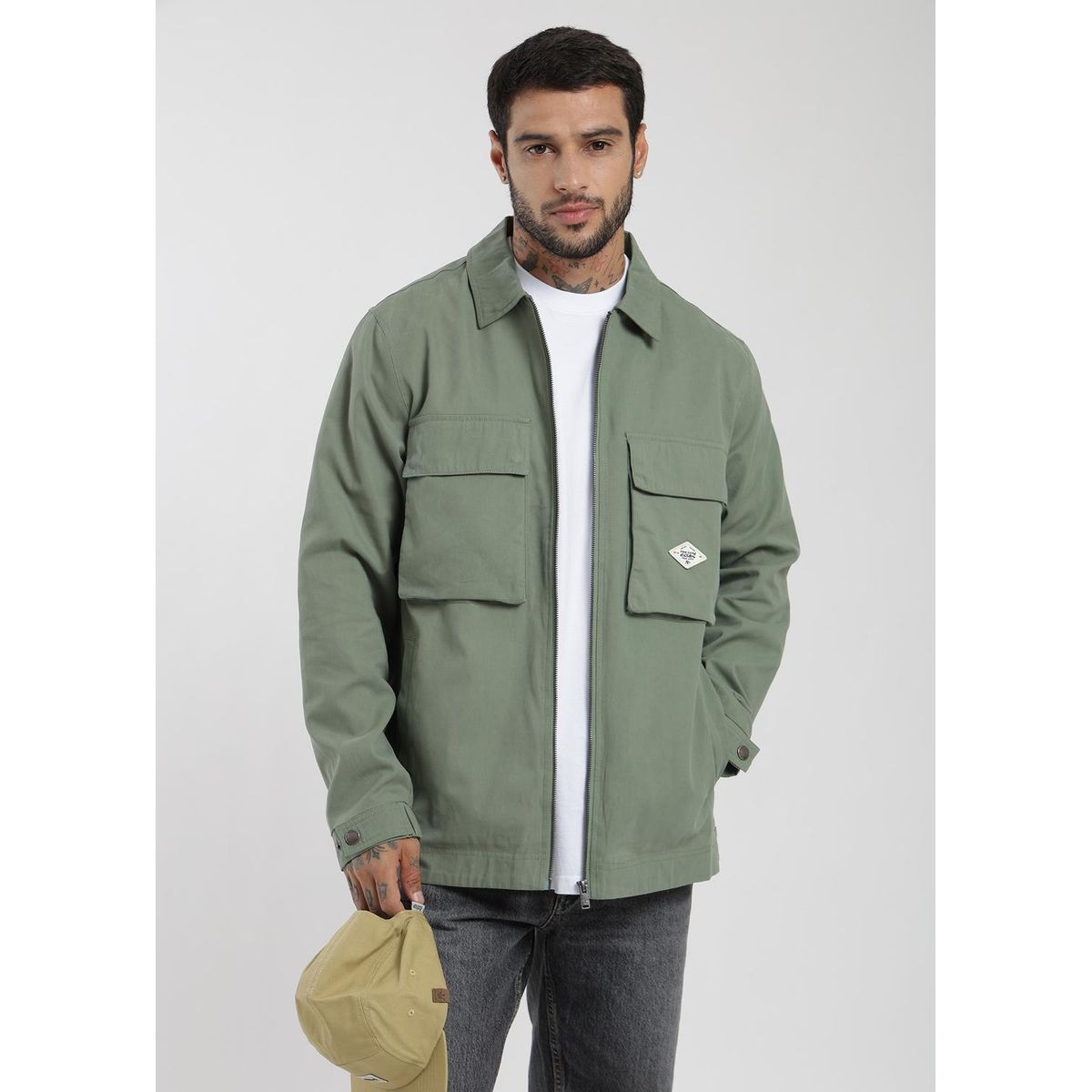 KAYA UNITE - Chaqueta Clásica Cargo Patch Hombre