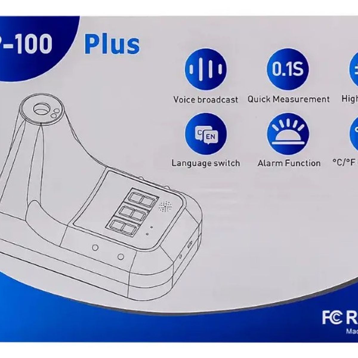 GENERICO - Medidor De Temperatura Corporal Termometro Automático Gp-100