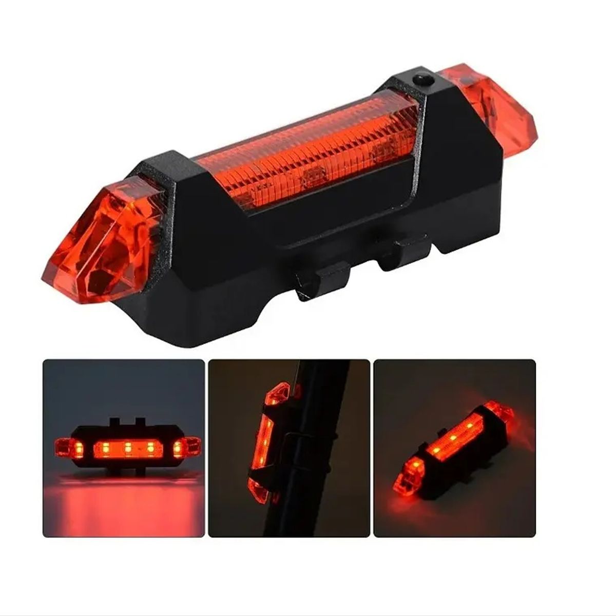 GENERICO - Luces Led Recargables para Bicicleta color Rojo