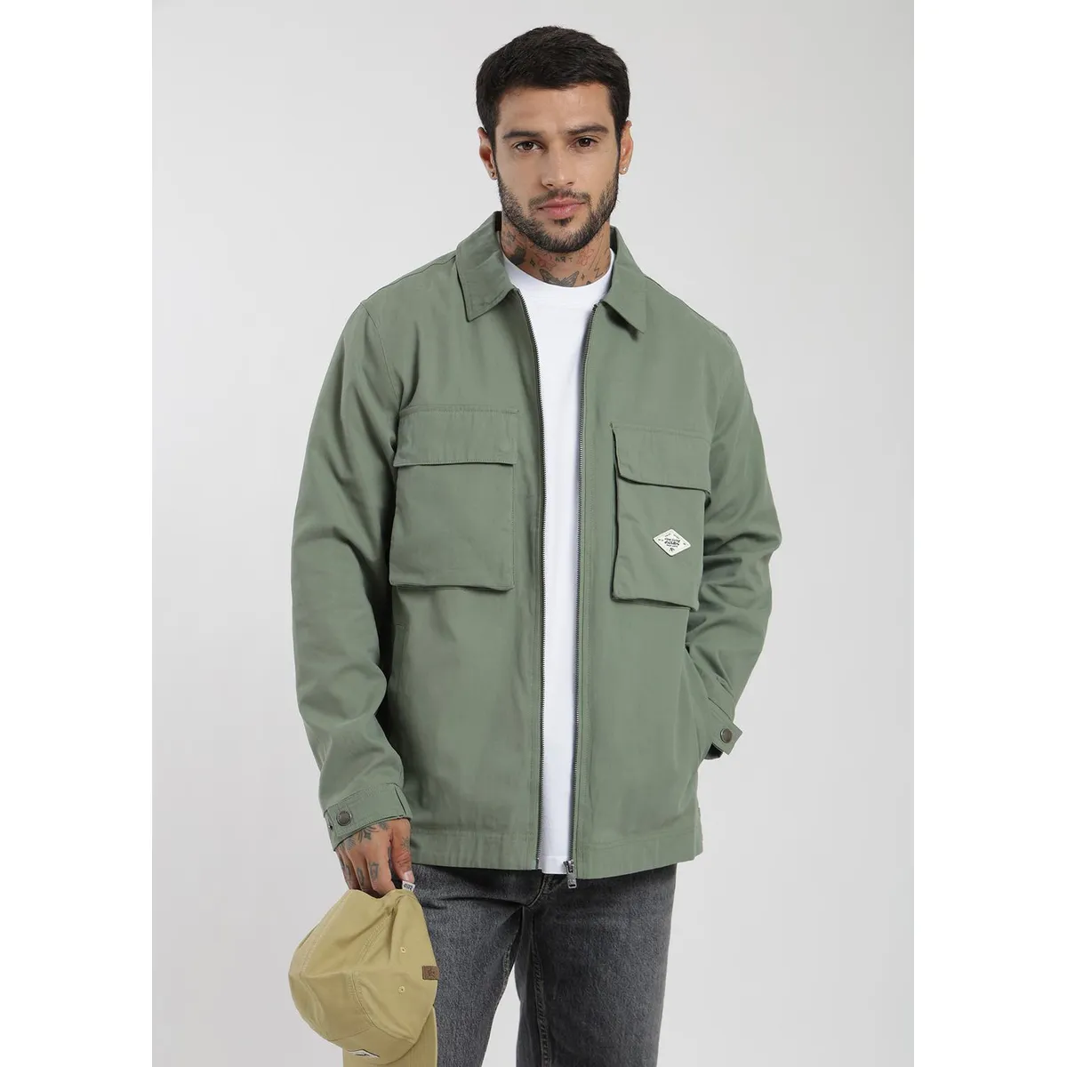 KAYA UNITE - Chaqueta Clásica Cargo Patch Hombre