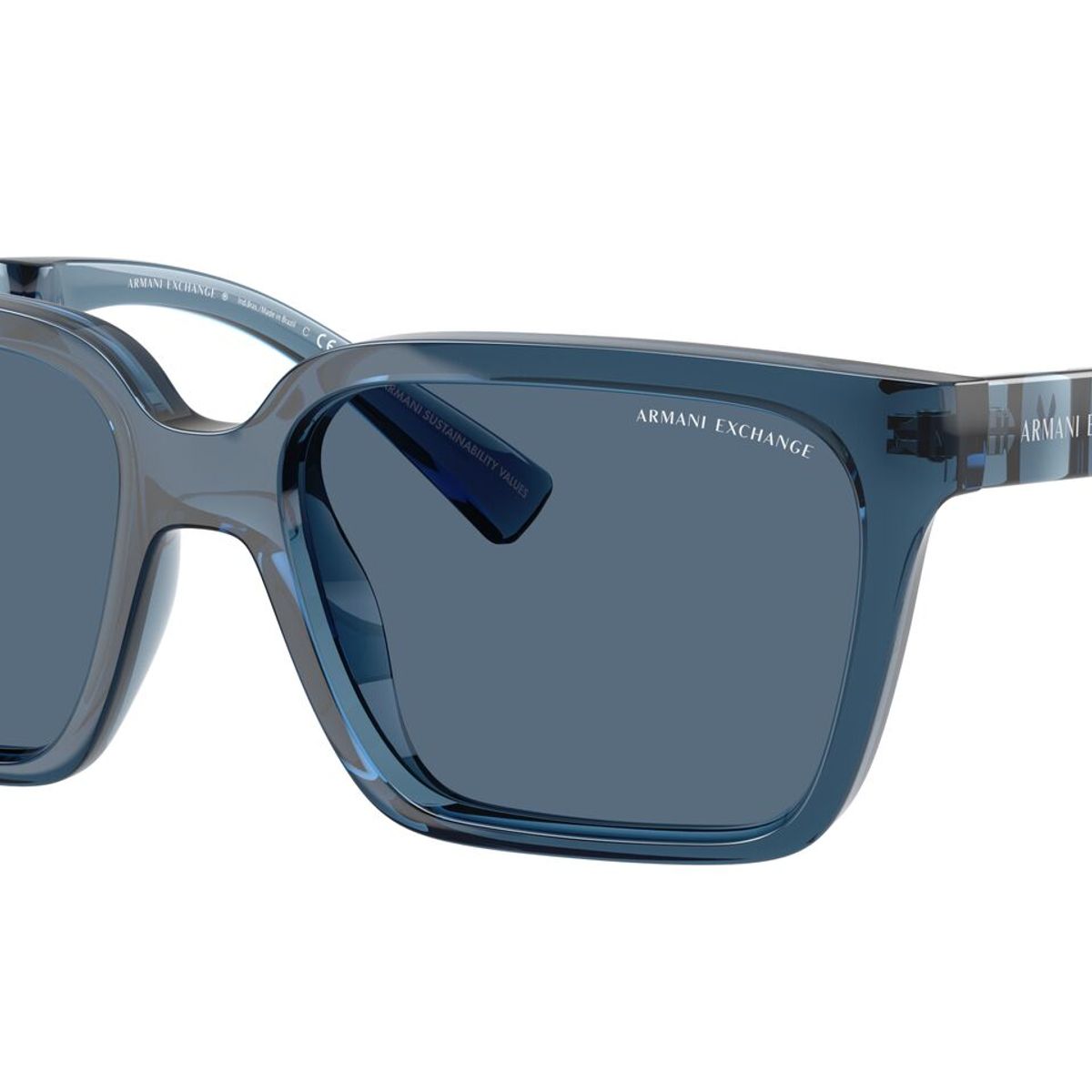 ARMANI EXCHANGE - LENTE DE SOL ARMANI EXCHANGE - AX4147S 840180 - Azul traslúcido brillante