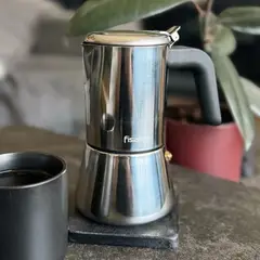 FISSMAN - Cafetera Italiana Geyser Acero 300 Ml -