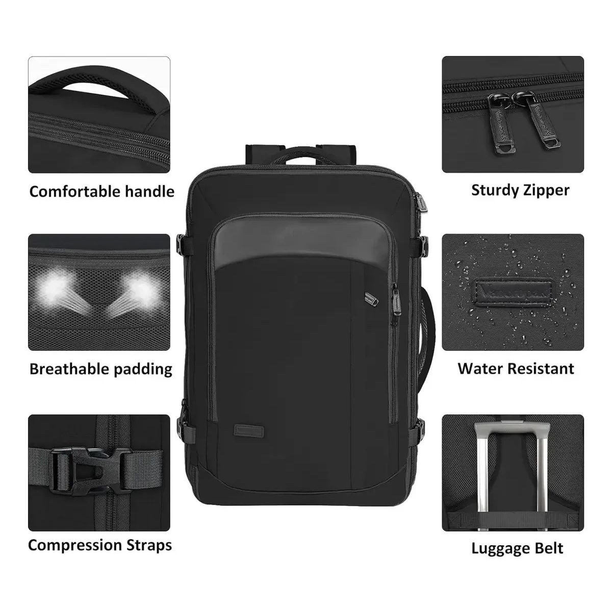 GENERICO - Mochila De Viaje Impermeable Para Hombre Y Mujer Maleta Labg