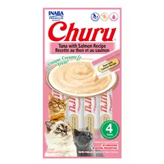 INABA - Snack Churu Gato 4 Tubos Sabor Atun/salmon