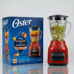 OSTER - Licuadora Oster® con vaso de vidrio y 6 velocidades más pulso 800 Watts 1,5Litros