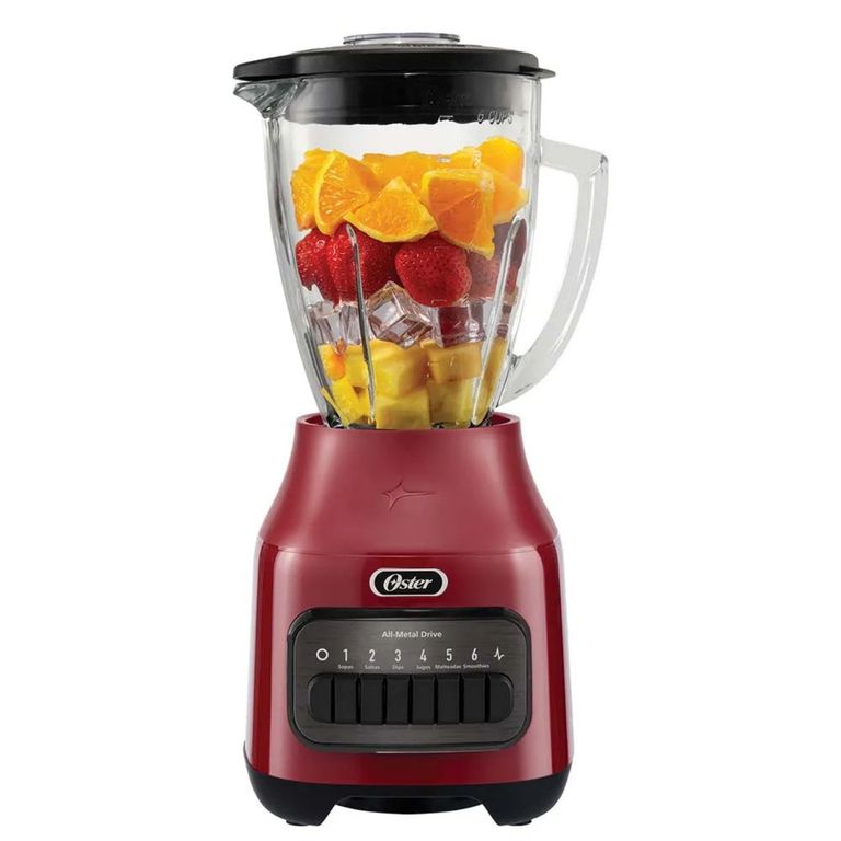 OSTER Licuadora Oster® con vaso de vidrio y 6 velocidades más pulso 800 Watts 1,5Litros