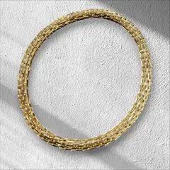 GENERICO - Pulsera elástica dorada texturizada Acero inoxidable Cafuné Studio