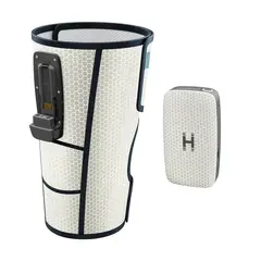 HOMEDICS - Rodilleras de Compresión ModulAir Sport con Controlador, Calor y Ajuste Adaptativo
