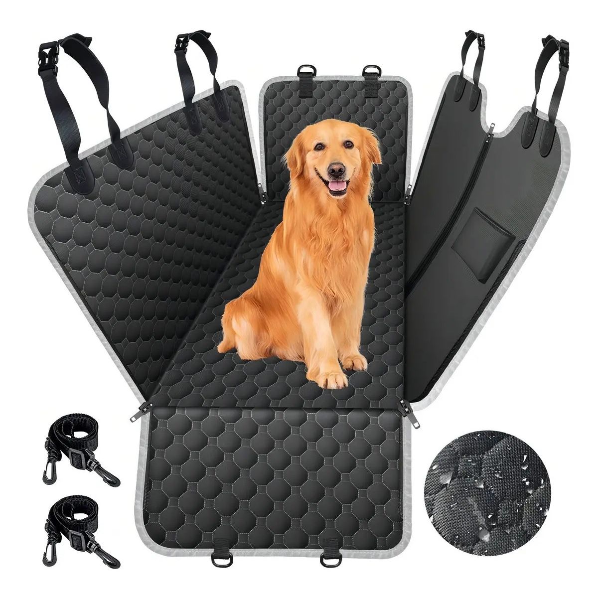 GENERICO - Cubre asiento para perro accesorios para autos fundas impermeable color negro