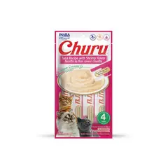 INABA - Snack Churu Gato Atún&camarón 4 Tubos