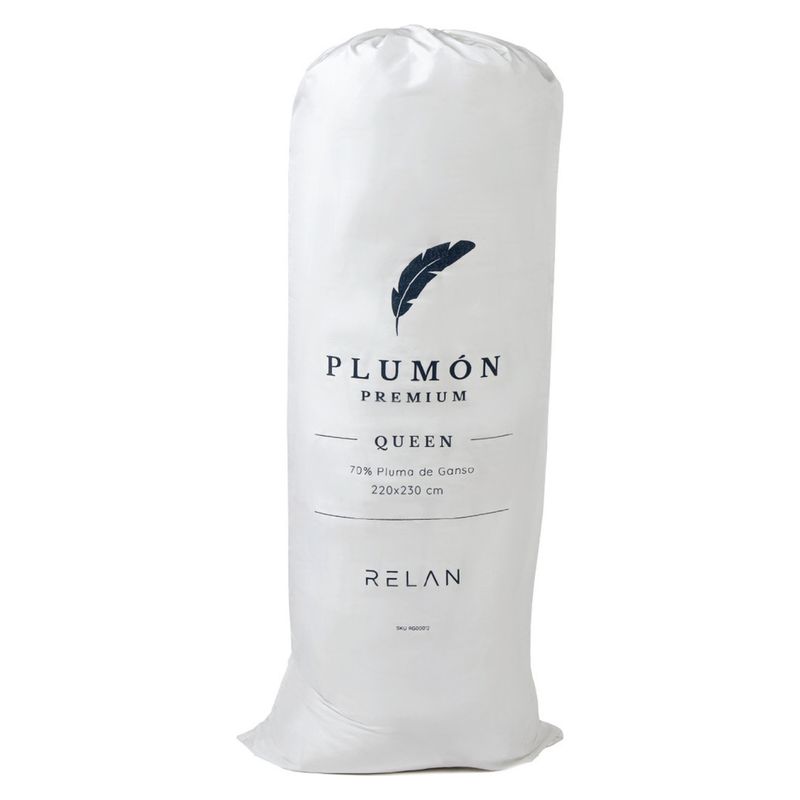 RELAN - Plumón Queen 70% Pluma De Ganso
