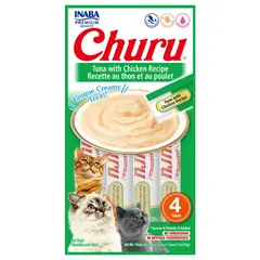 INABA - Snack Churu 4 Tubos Atun/pollo