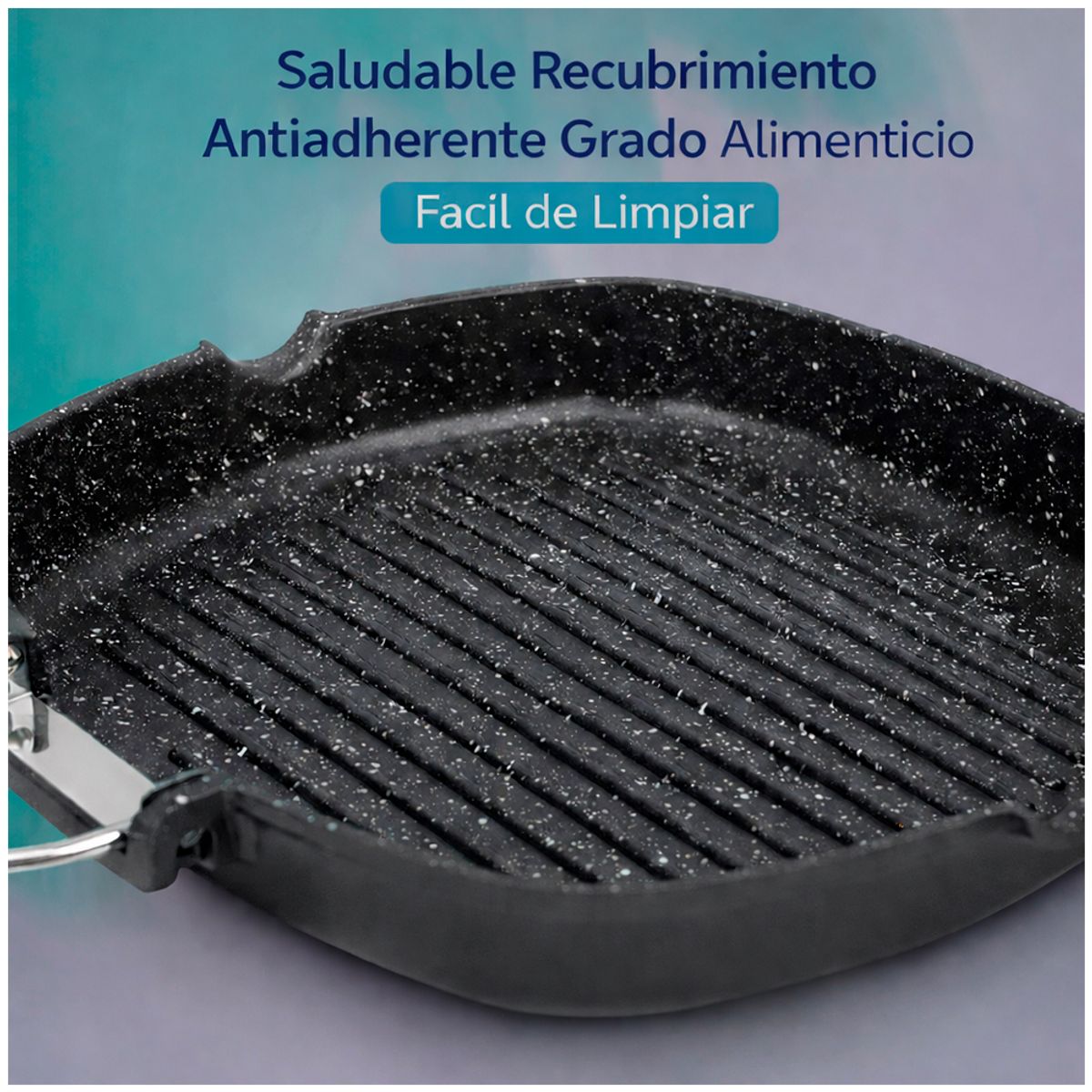 IRM - Sartén Antiadherente Grill Acanalado Pequeño 20cm Mango plegable