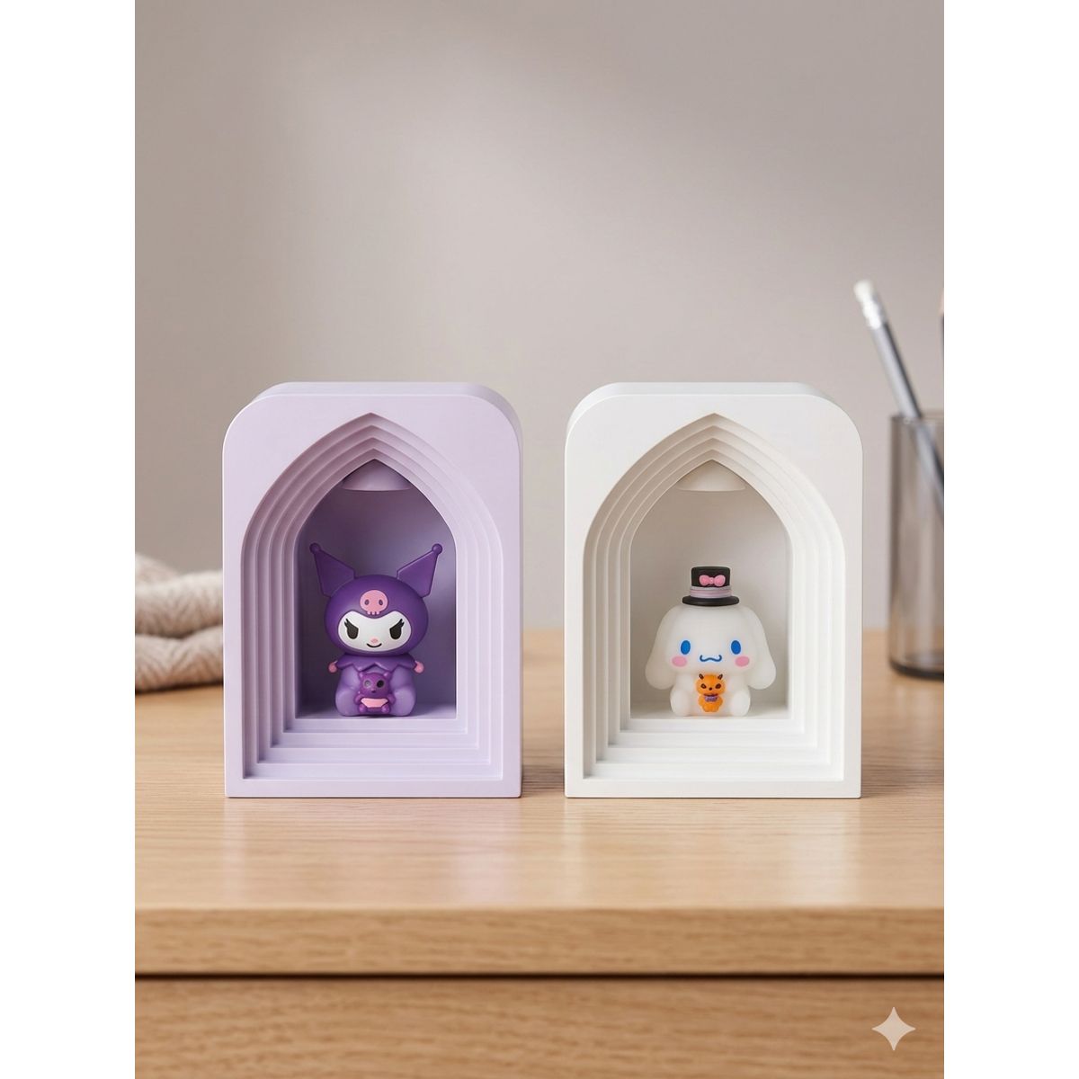 GENERICO - Mini Lámpara LED Decorativa Sanrio - Kuromi y Cinnamoroll