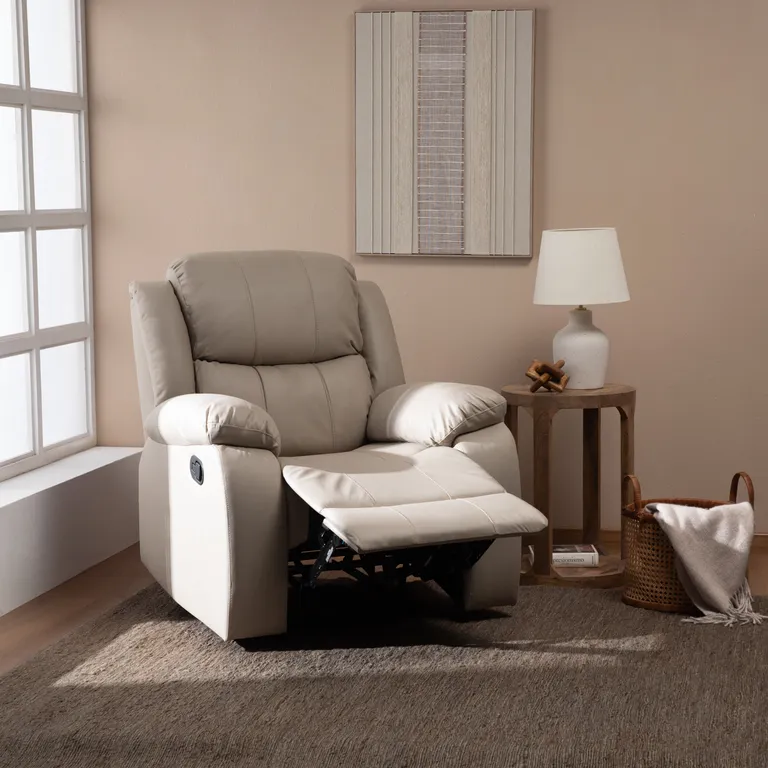BERGERE RECLINABLE PU ISABEL BEIGE Beige