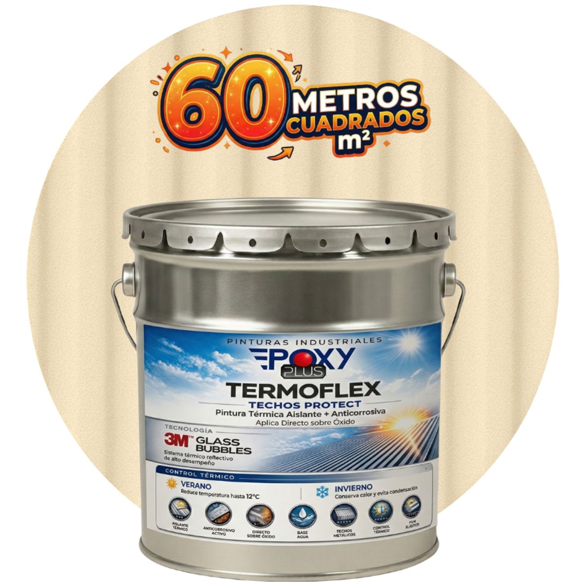 PINTURA TECHOS AISLANTE TERMICO - TERMOFLEX - TINETA 4G - ARENA BEIGE CLARO, marca EPOXY - Foto Principal