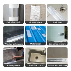 GENERICO - Cinta Adhesiva Tapa Gotera De Butilo 50 Cm X 5 Mts Gris