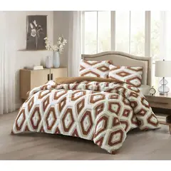 GENERICO - COBERTOR DE INVIERNO SHERPA JACQUARD CUTTING DE ALGODON
