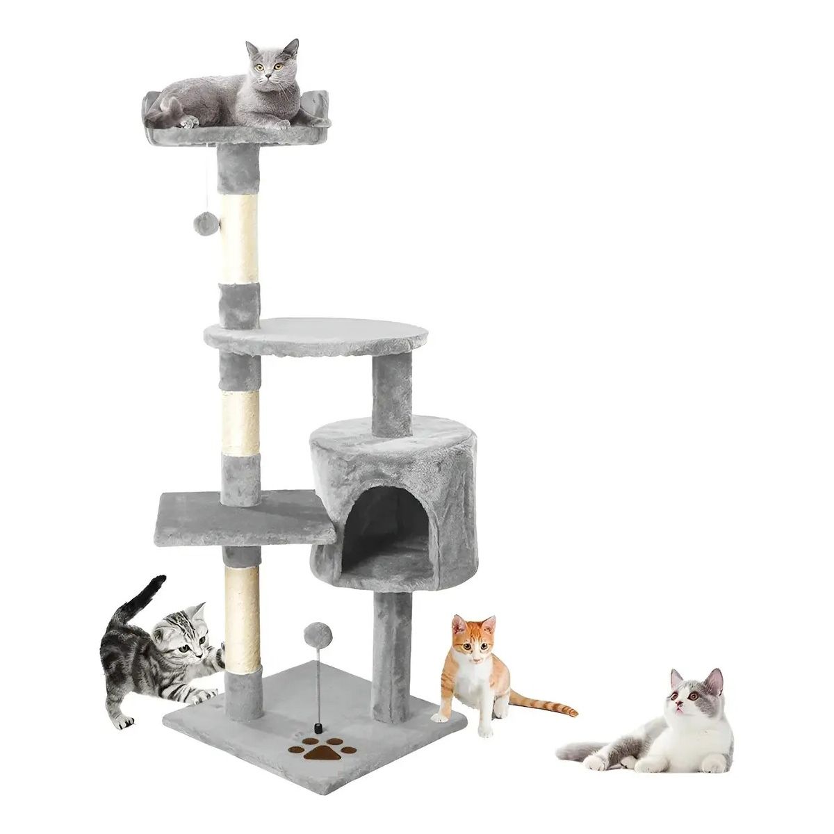 GENERICO - Rascador Árbol Para Gatos Caseros Torre Gato Terciopelo Labg