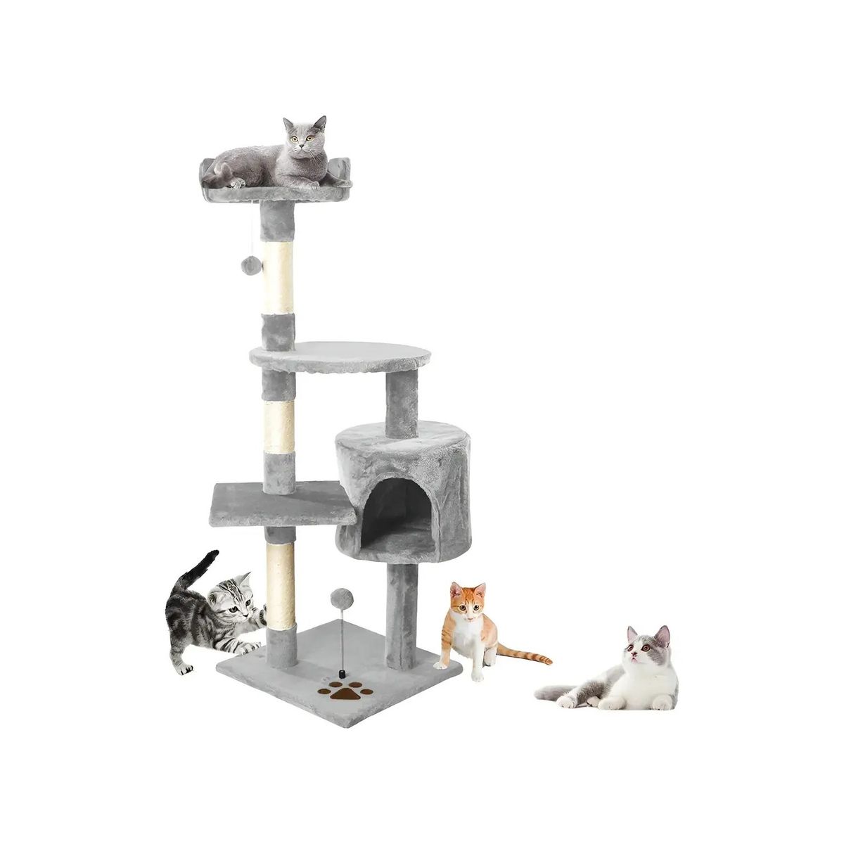 GENERICO - Rascador Árbol Para Gatos Caseros Torre Gato Terciopelo Labg