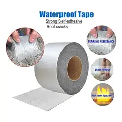 GENERICO - Cinta Adhesiva Tapa Gotera De Butilo 20 Cm X 5 Mts Gris