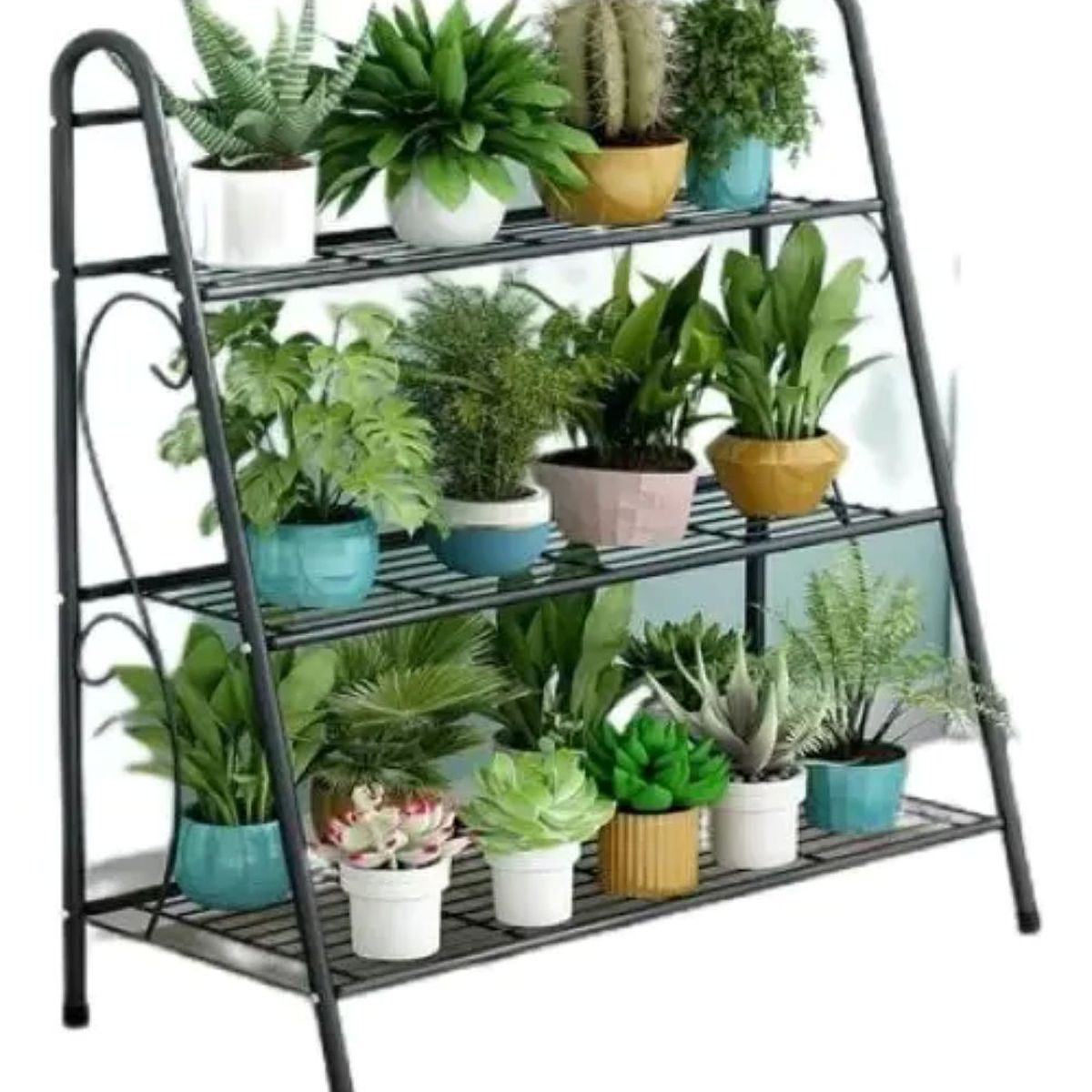 GENERICO - Estante Jardinera Huerto Metálico Planta 3 Niveles Metal
