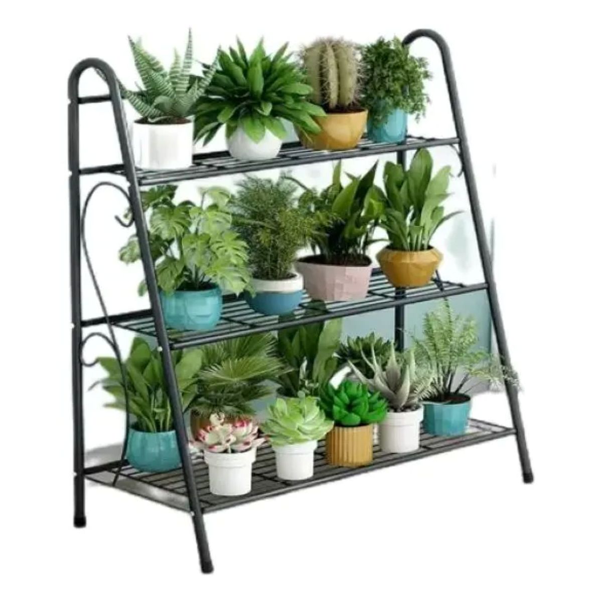 GENERICO - Estante Jardinera Huerto Metálico Planta 3 Niveles Metal