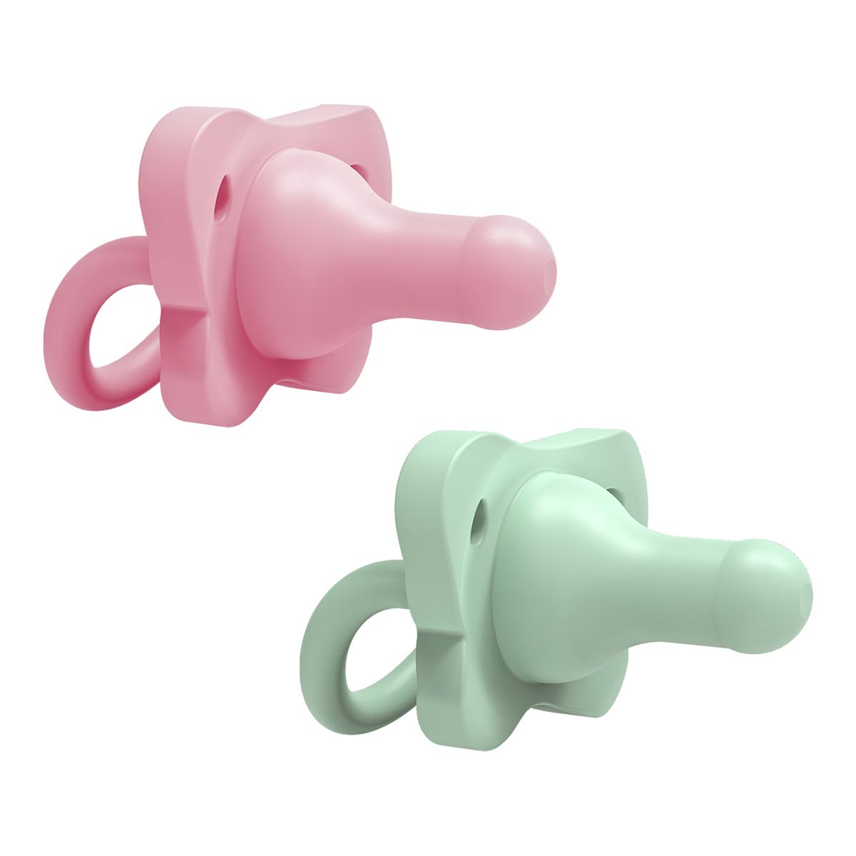 DR BROWN'S - Pack 2 Chupetes Una Sola Pieza 0-6 Meses Dr. Brown´s Rosa Y Verde